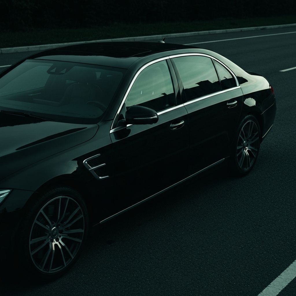 Black luxury sedan